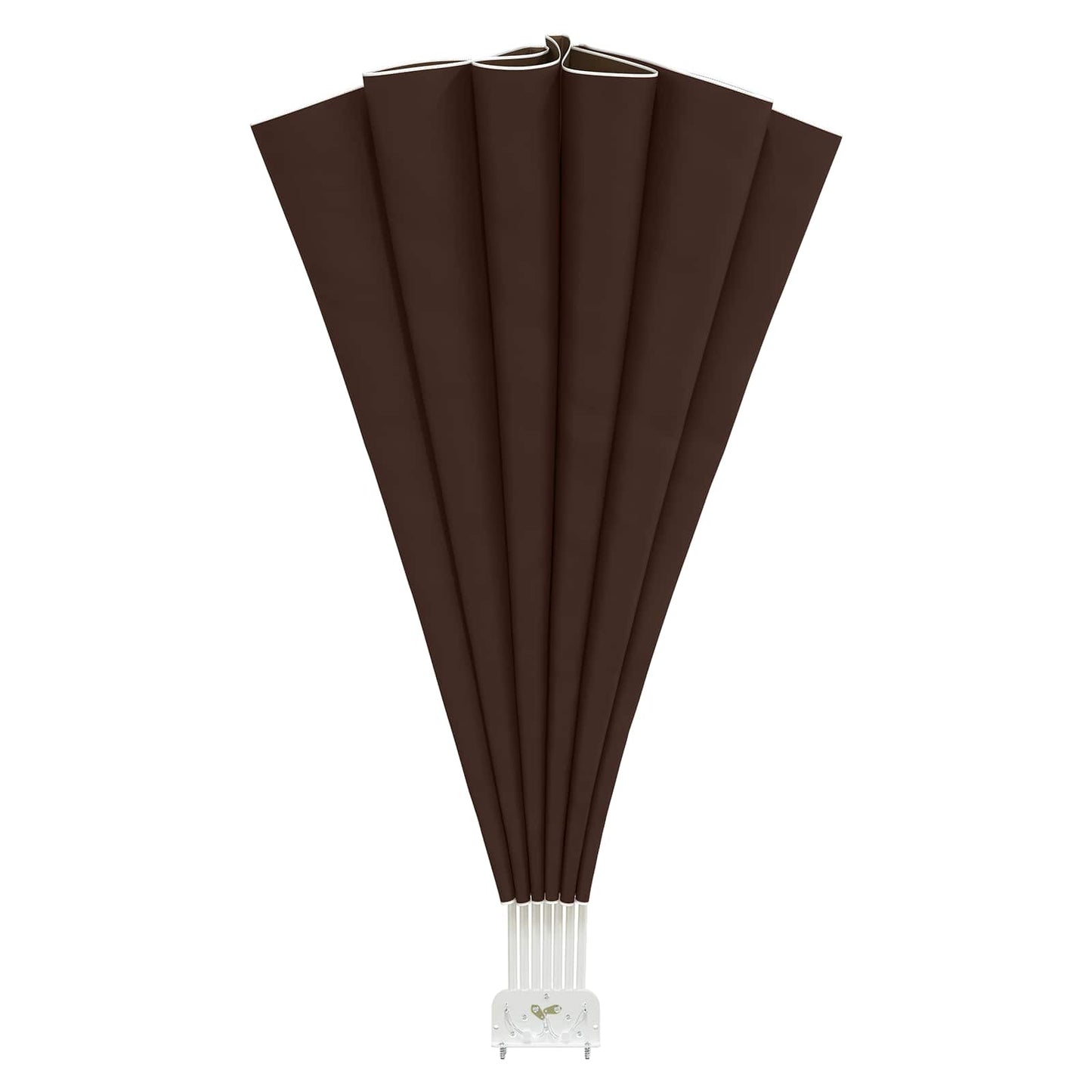 Balkong privat skjerm Ø 400 cm Polyester Brun
