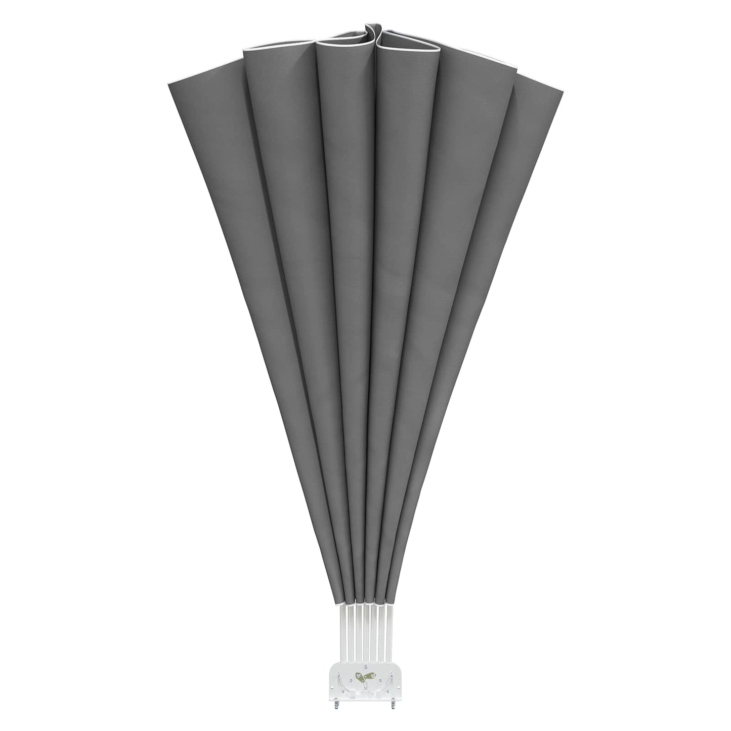 Balkong privat skjerm Ø 400 cm Polyester Lysegrå