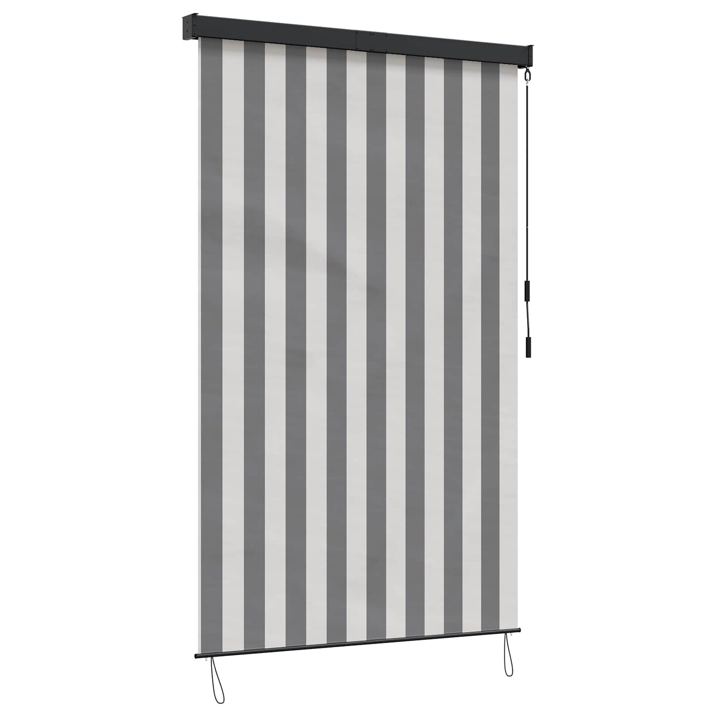 Rullegardin Antrasitt og Hvit 100 x 250 cm Stoff og Aluminium