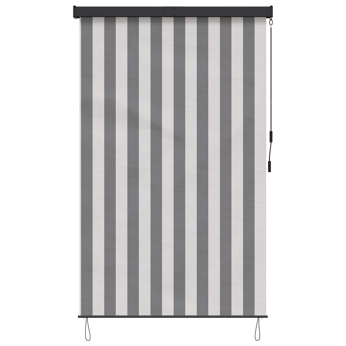 Rullegardin Antrasitt og Hvit 100 x 250 cm Stoff og Aluminium