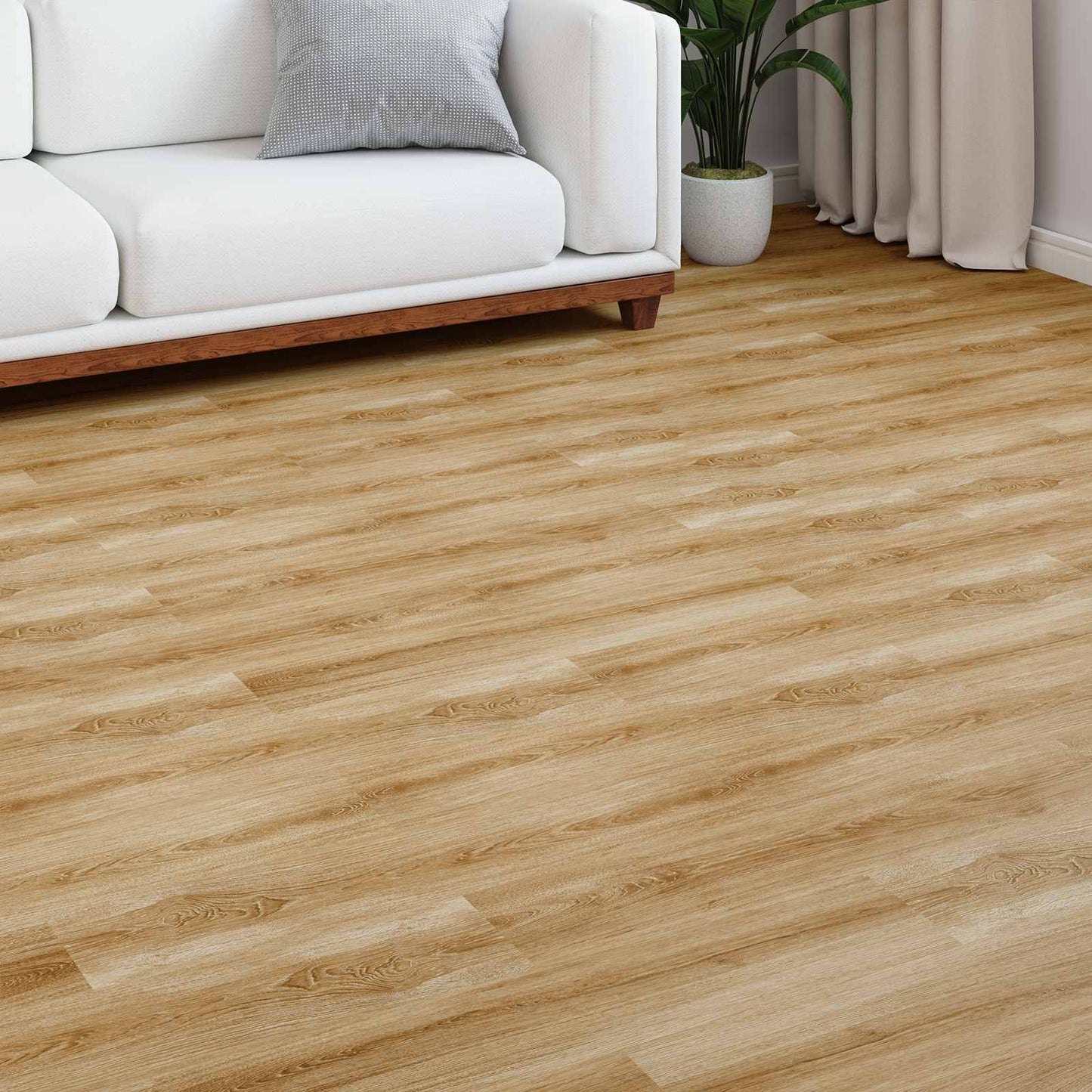 Laminatgulv 5 pcs Rustikk Brun 101 x 20 x 0,8 cm Konstruert tre