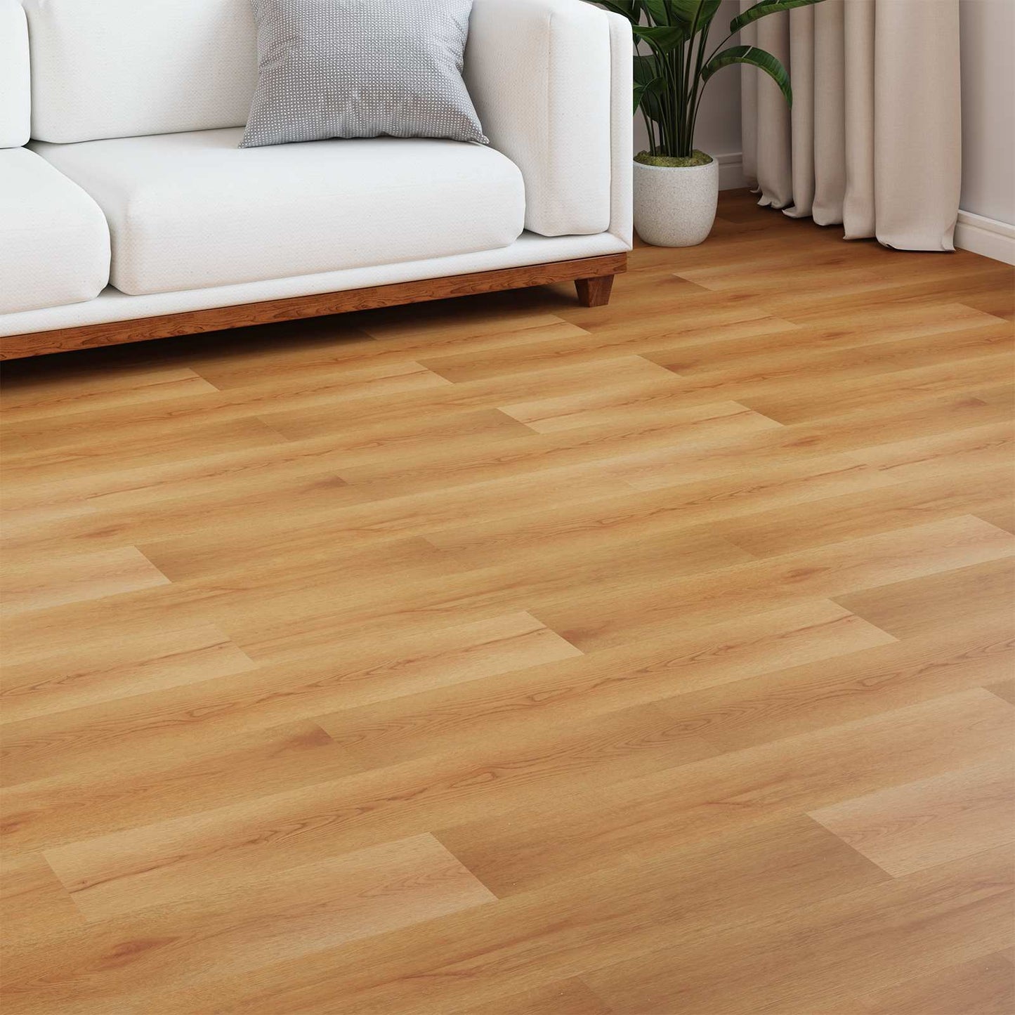 Laminatgulv 15 pcs Lys beige 101 x 20 x 0,8 cm Konstruert tre