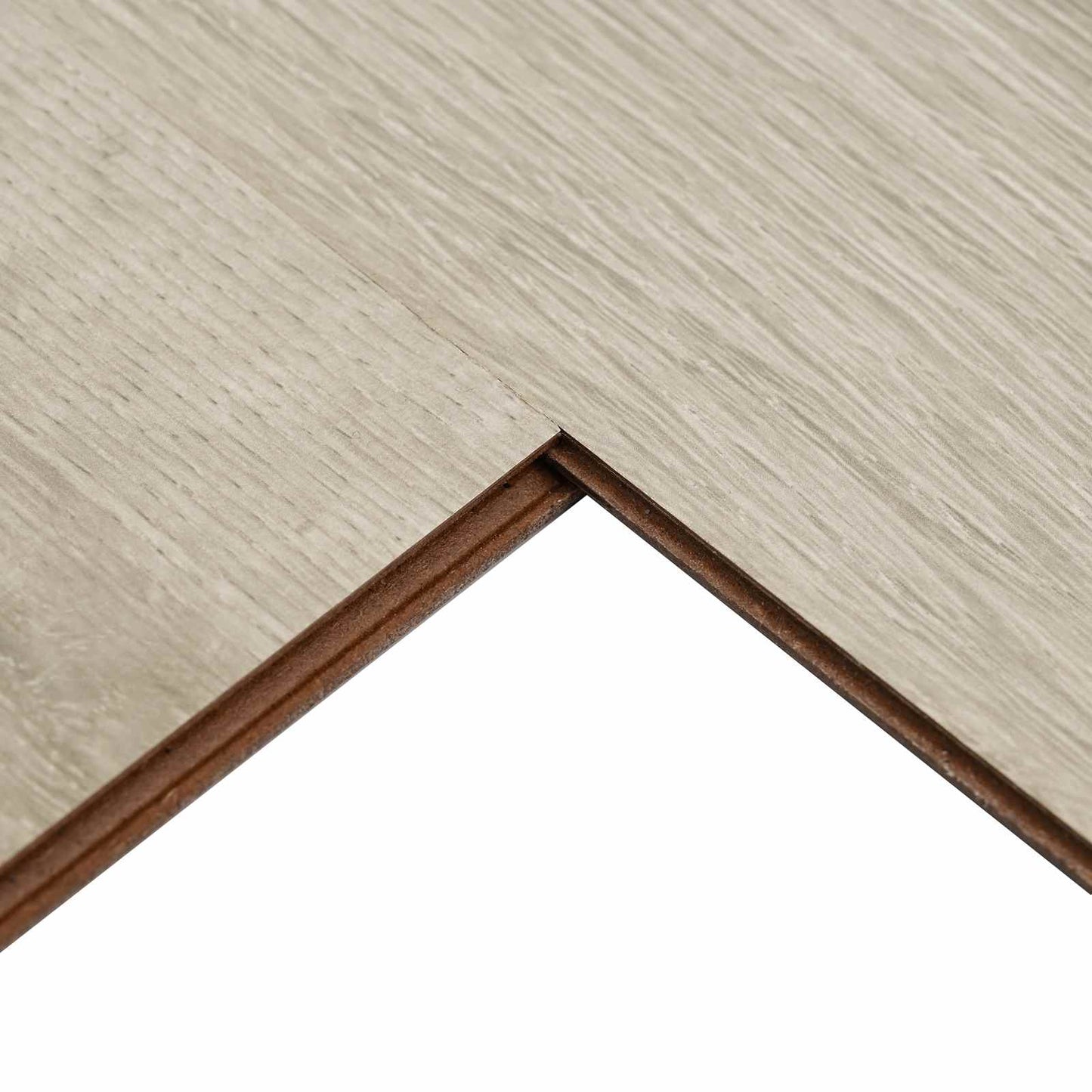 Laminatgulv 15 pcs Hvitvasket brun 101 x 20 x 0,8 cm