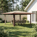 Gazebo uten sidevegg 4 x 4 m Krem og brun
