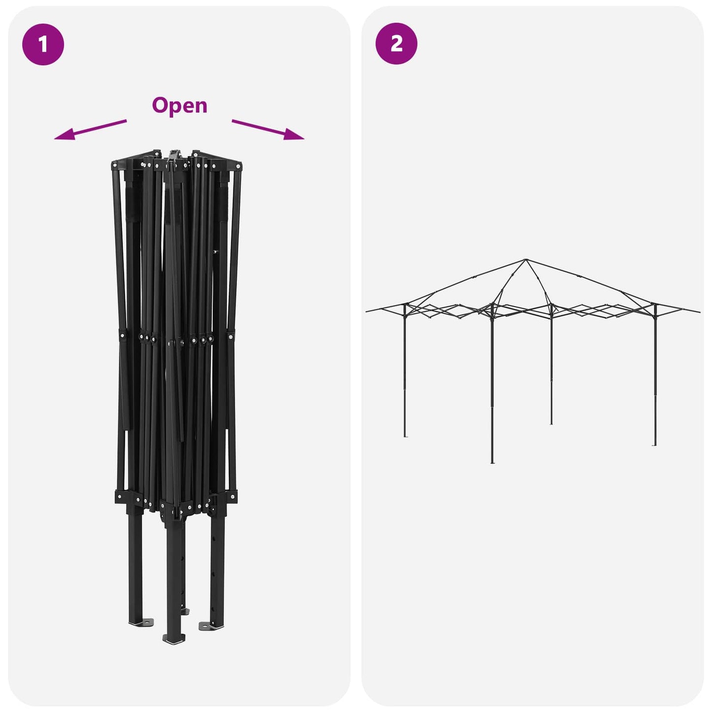 Gazebo uten sidevegg 4 x 4 m Krem og brun