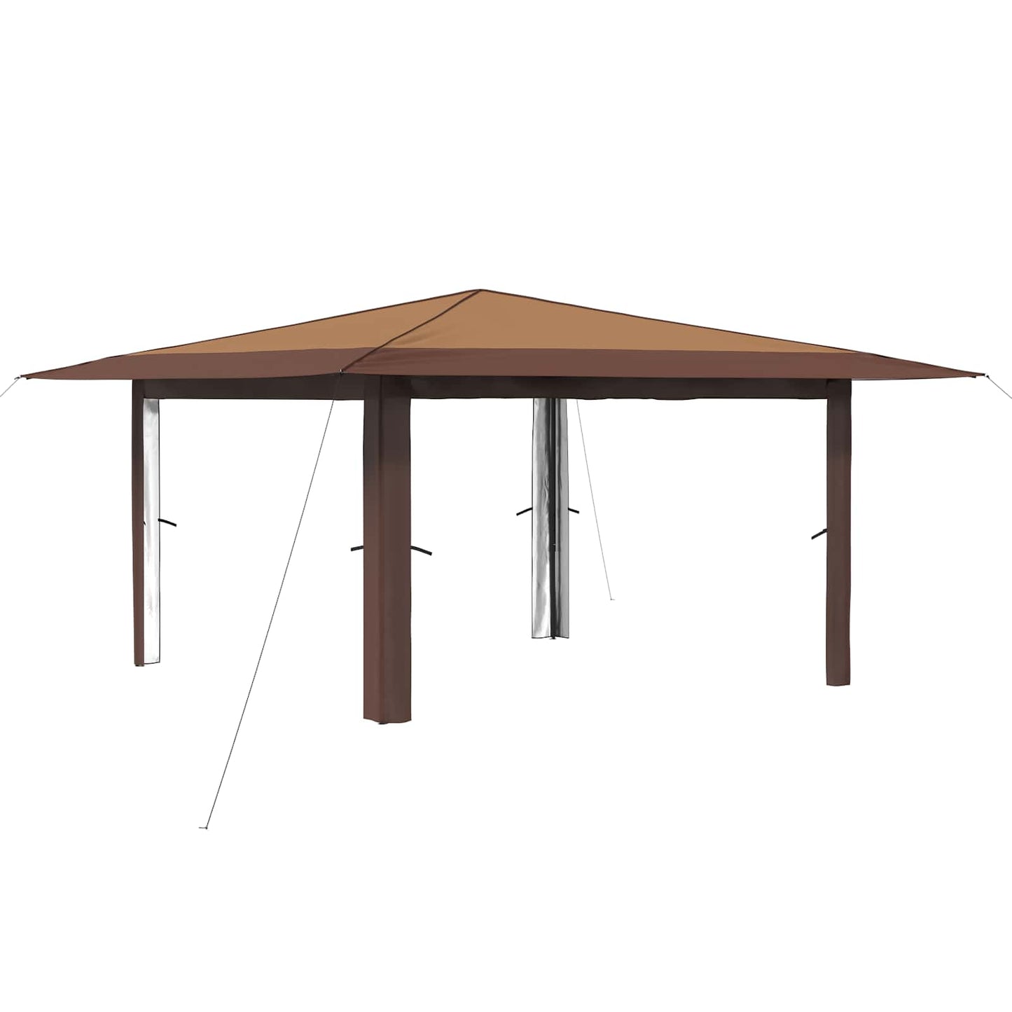 Gazebo uten sidevegg 4 x 4 m Beige og Brun