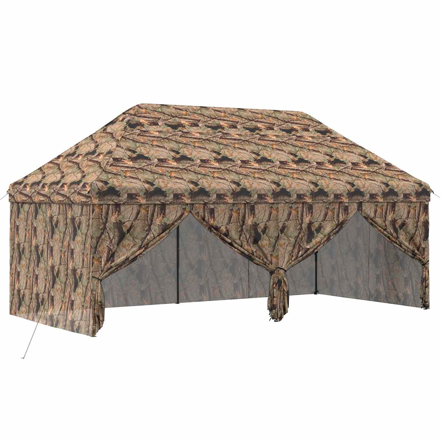 Pop-up Gazebo med 4 Sidevegger 3 x 6 m Skog camo