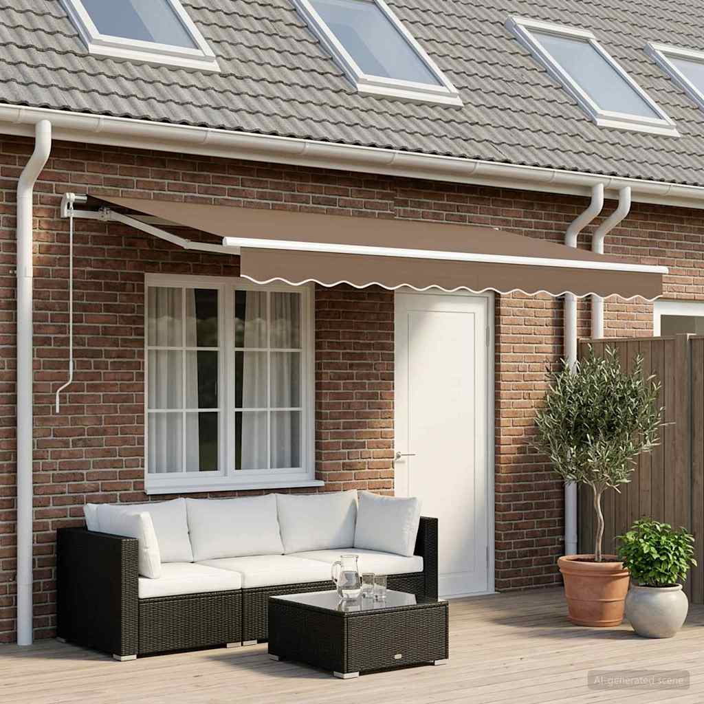 Reserveduk til markise Gråbrun 431 x 345 cm Polyester