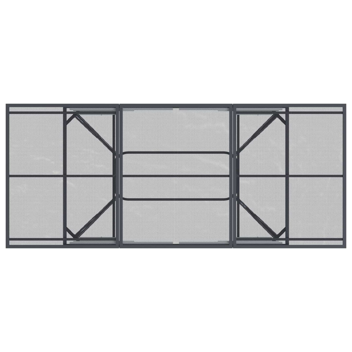 Hage Spisegruppe 9 pcs Antrasitt 212 x 90 x 76 cm Mesh og Stål