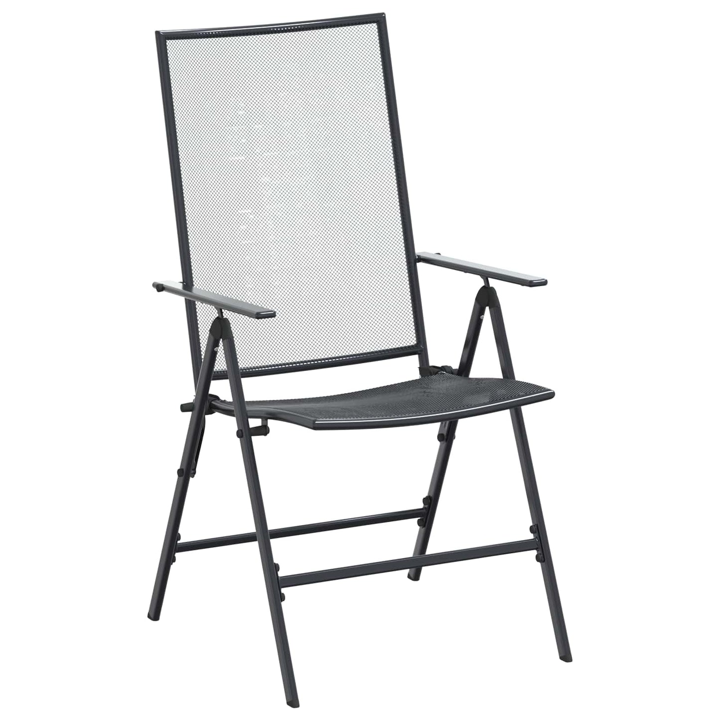 Hage Spisegruppe 9 pcs Antrasitt 212 x 90 x 76 cm Mesh og Stål
