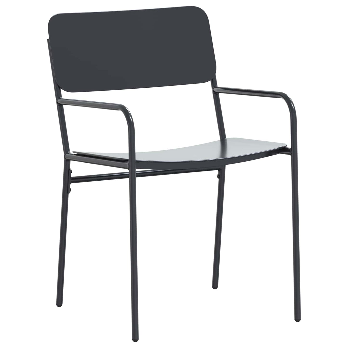 Hage Spisegruppe 9 pcs Antrasitt Stål