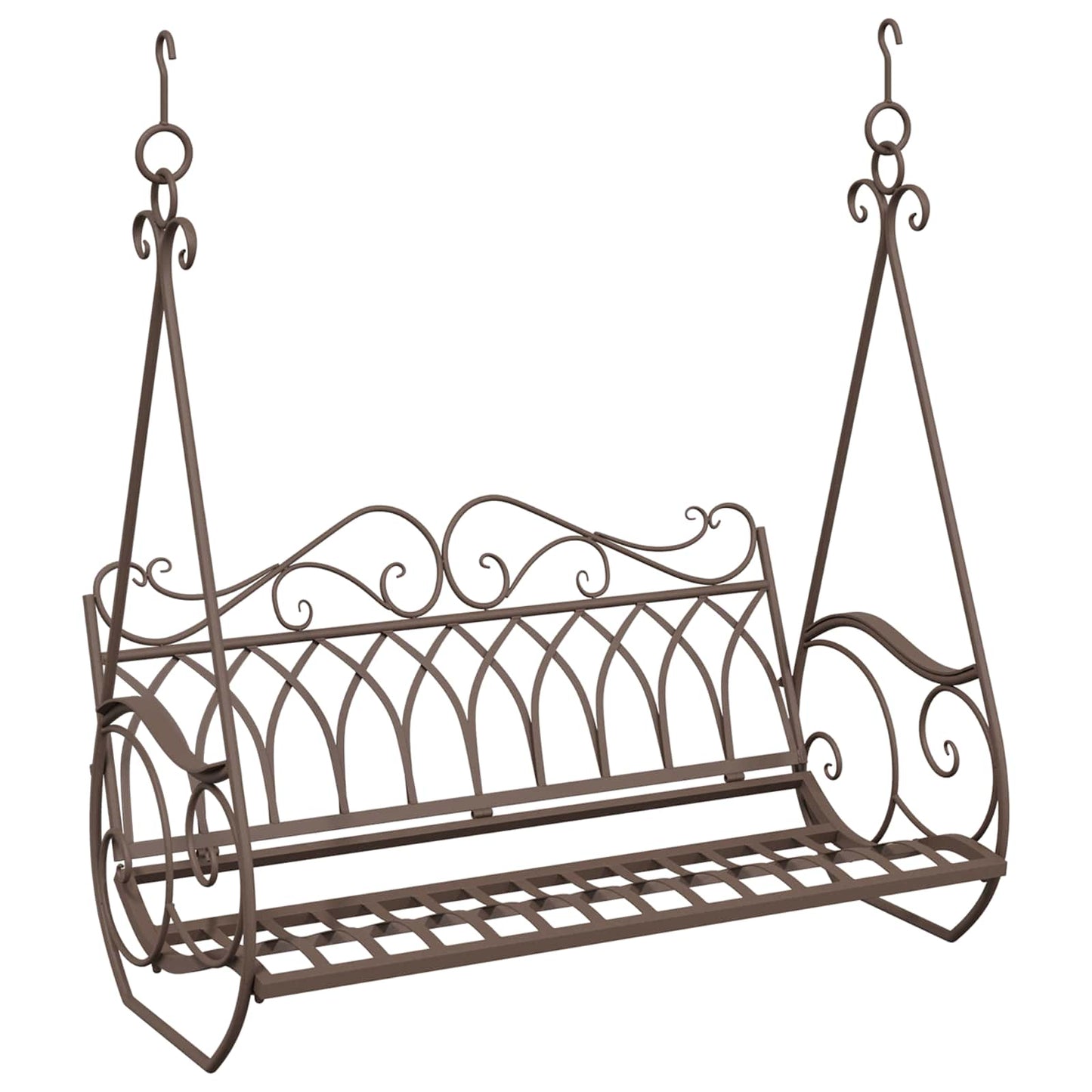 Svingbenk Stål 112 x 60 x 126,5 cm Antikk Brun
