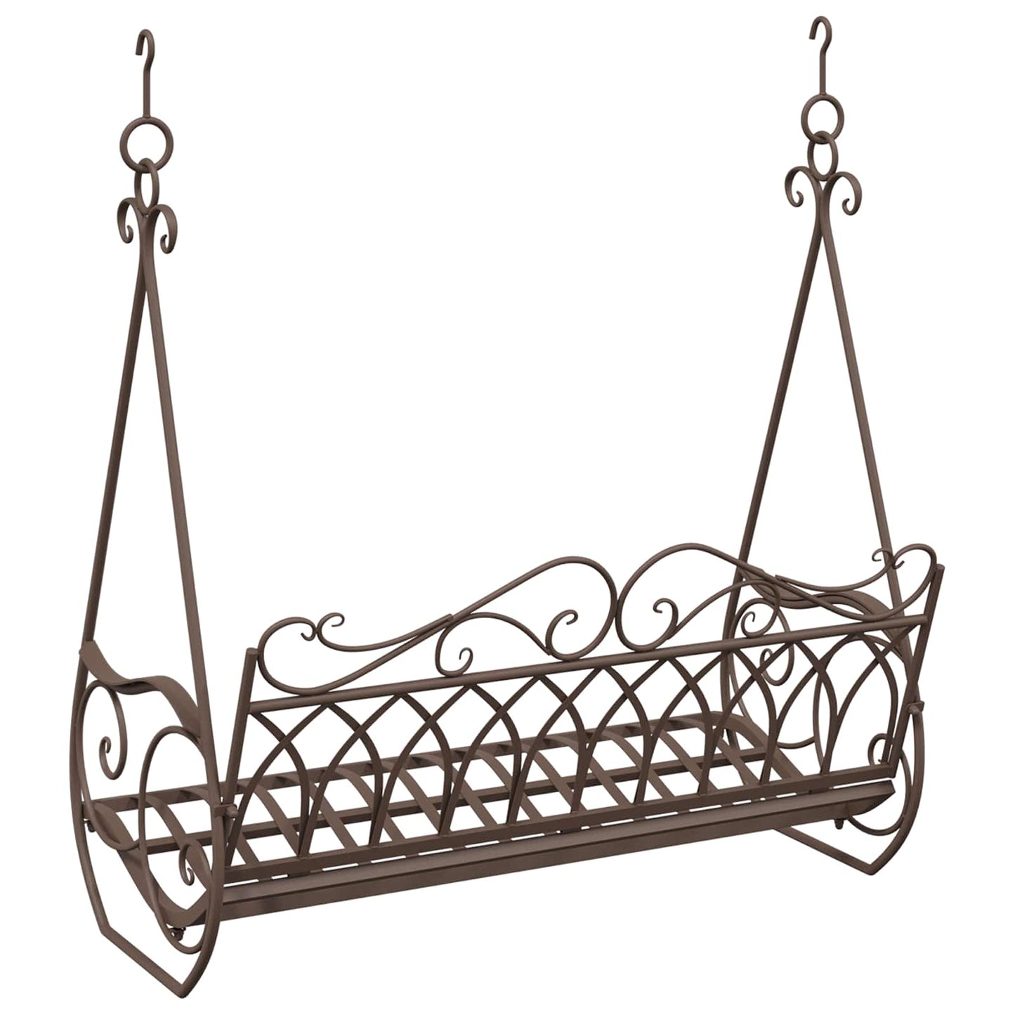 Svingbenk Stål 112 x 60 x 126,5 cm Antikk Brun