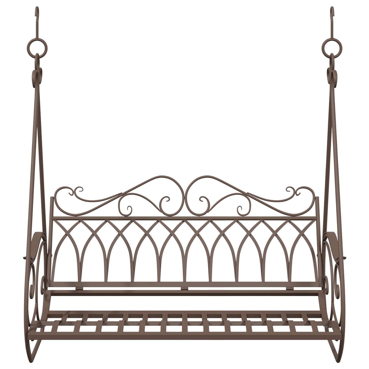 Svingbenk Stål 112 x 60 x 126,5 cm Antikk Brun