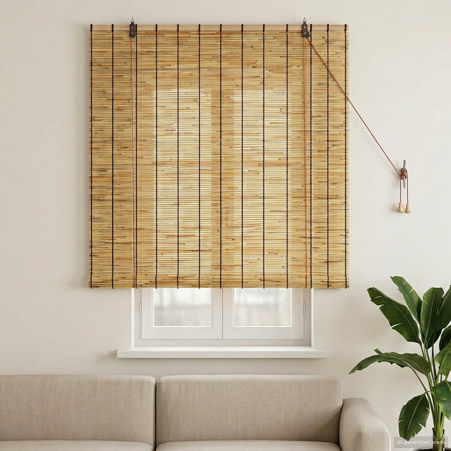 Rullegardin Naturlig 120 x 160 cm Siv