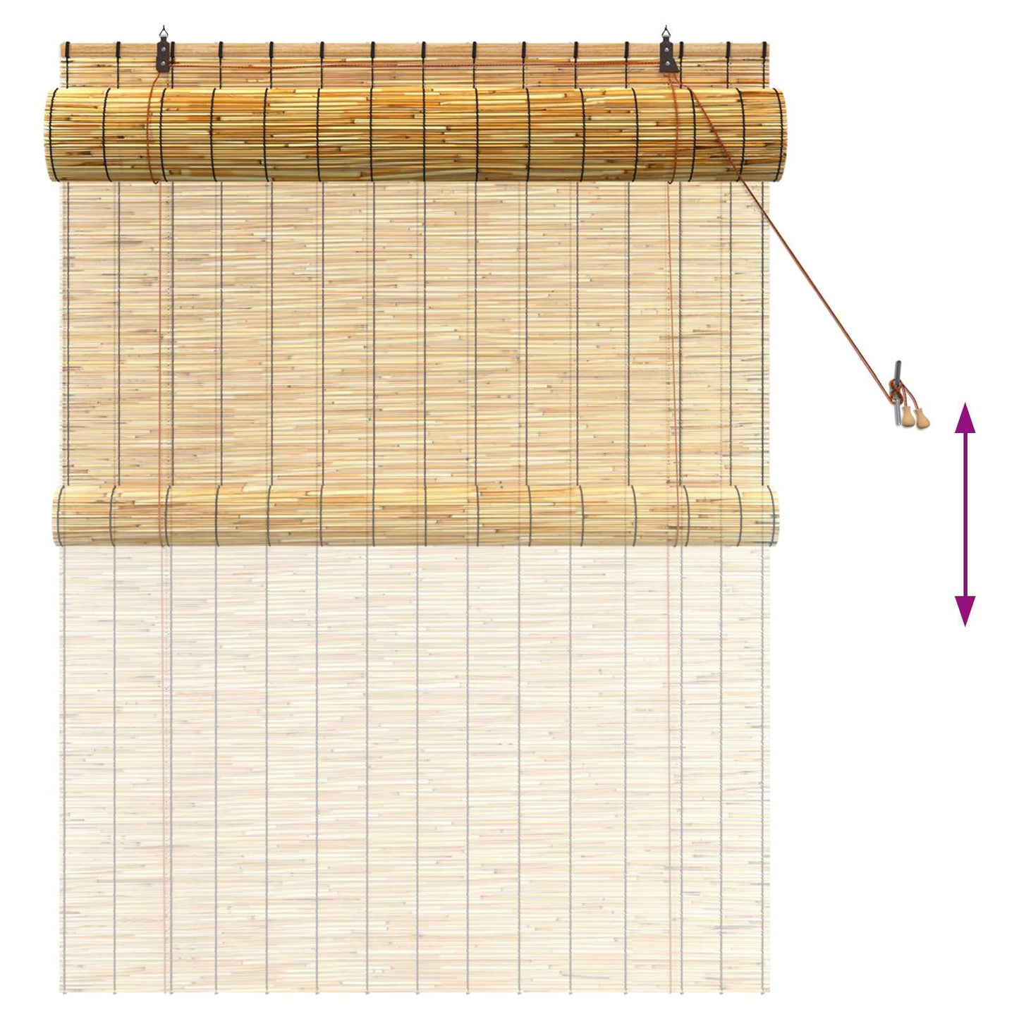 Rullegardin Naturlig 120 x 160 cm Siv