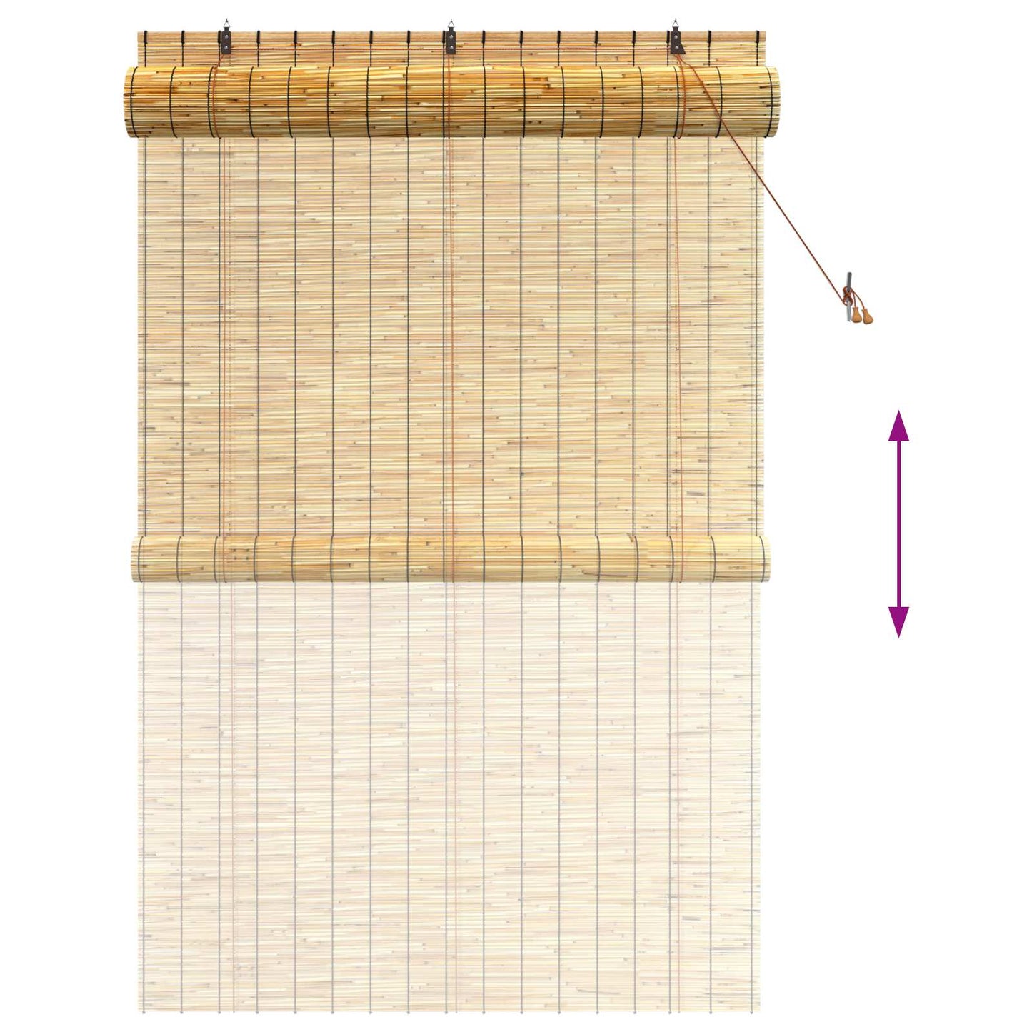 Rullegardin Naturlig 140 x 220 cm Siv