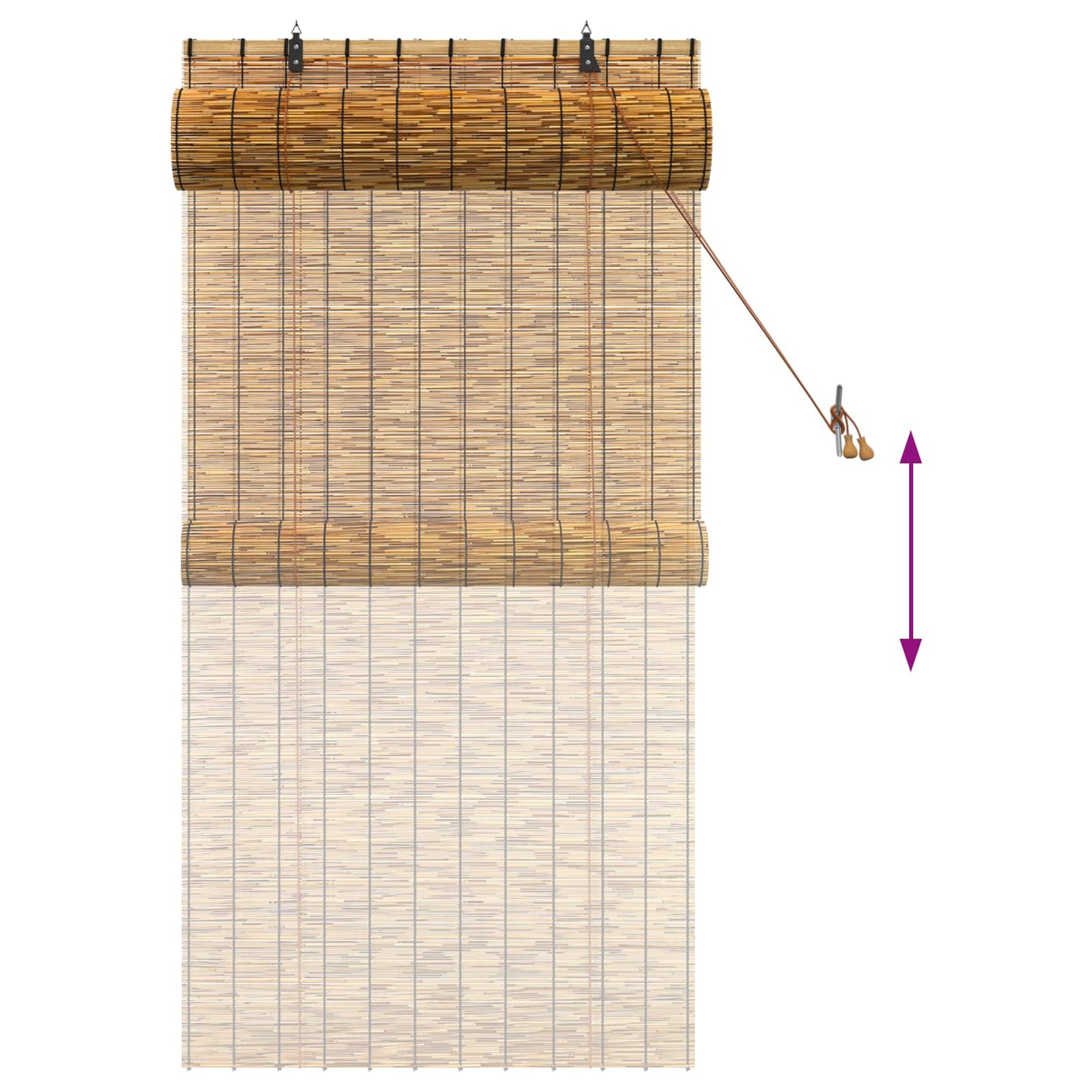 Rullegardin Brun 80 x 160 cm Siv