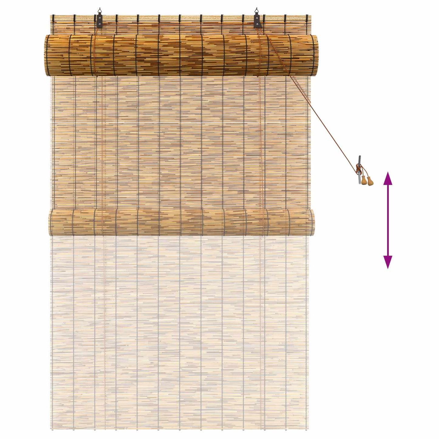 Rullegardin Brun 100 x 160 cm Siv