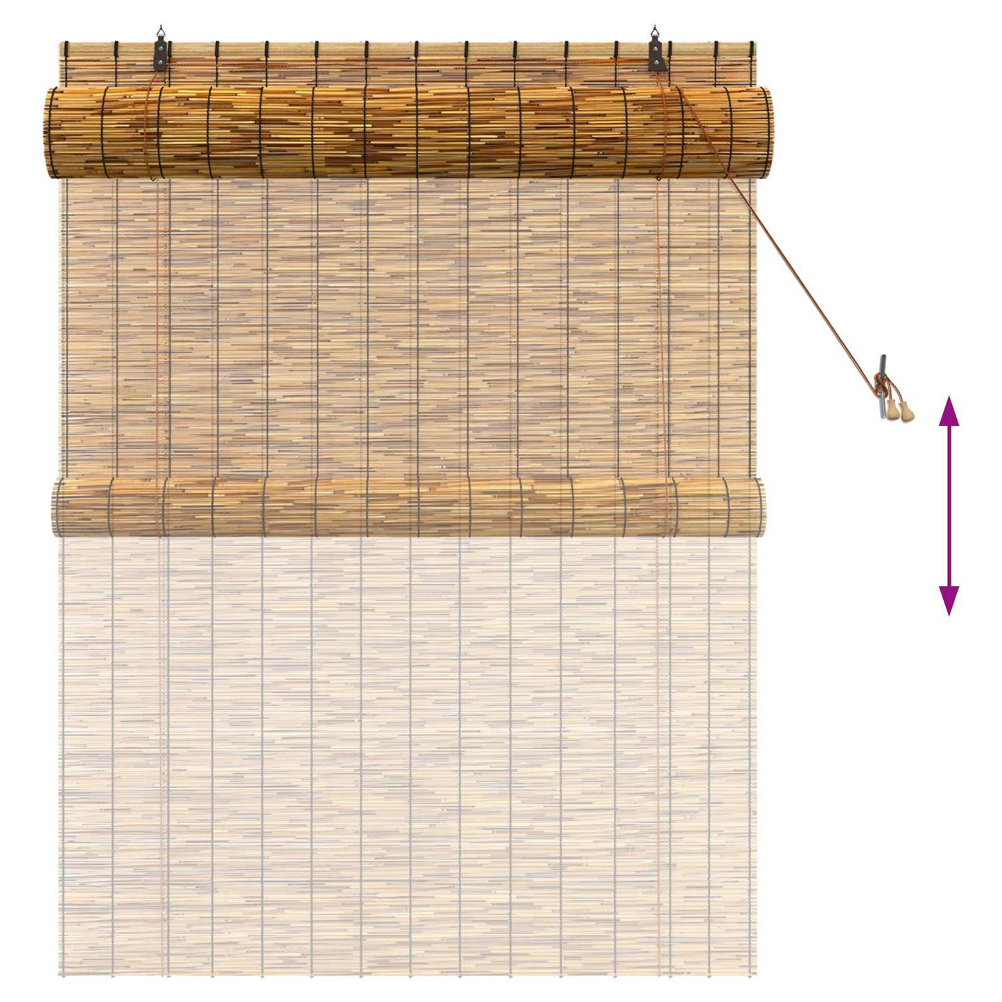 Rullegardin Brun 120 x 160 cm Siv