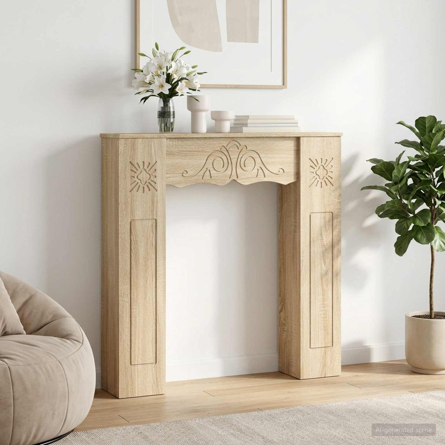 Peisramme Sonoma 102 x 20 x 102 cm Konstruert tre