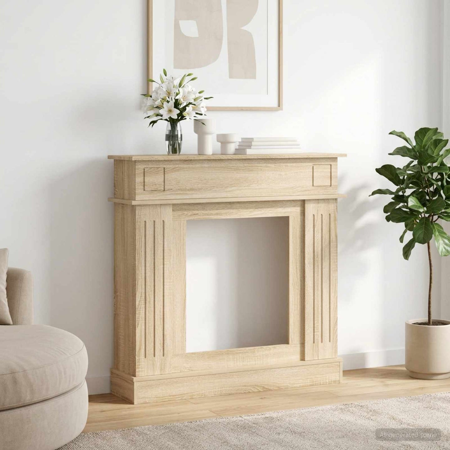 Peisramme Sonoma 102 x 26 x 100 cm Konstruert tre