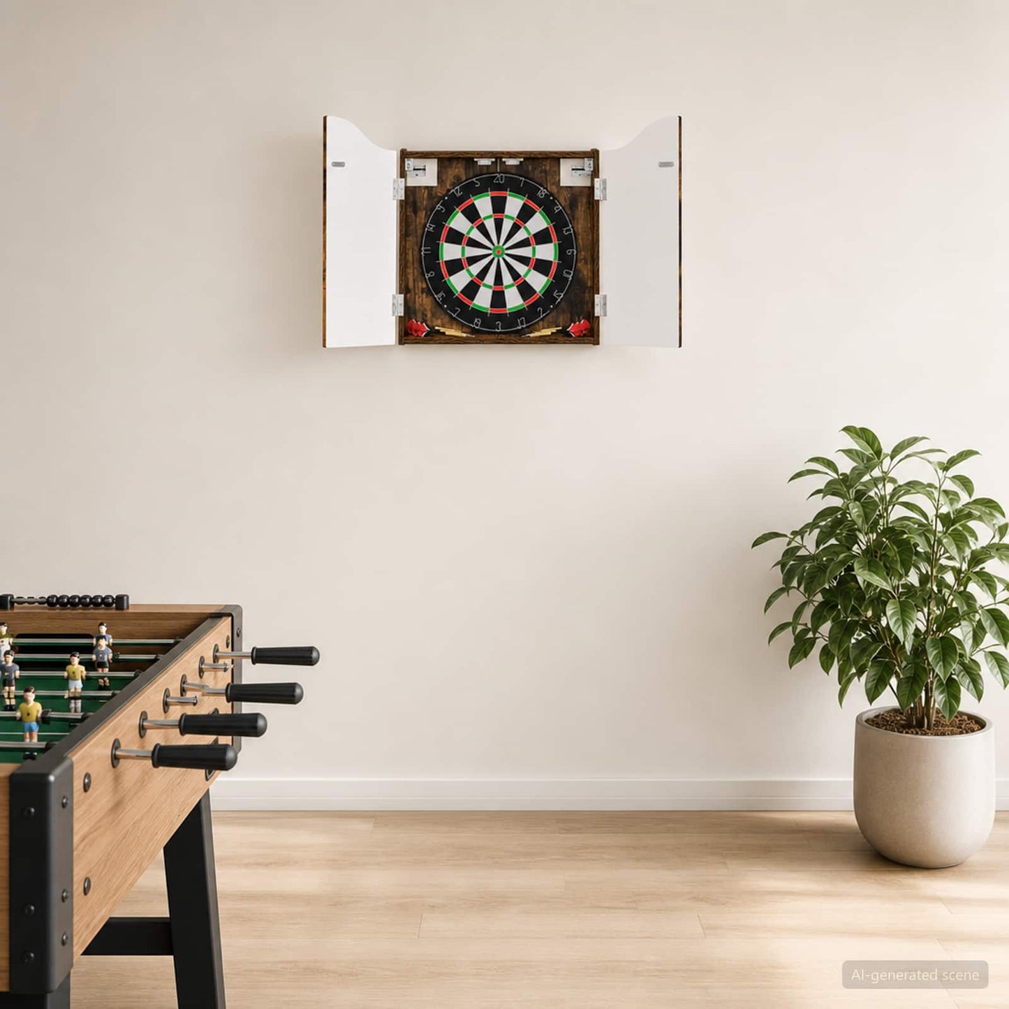 Dartbrettskap Røkt Eik 56 x 12 x 63 cm Konstruert tre