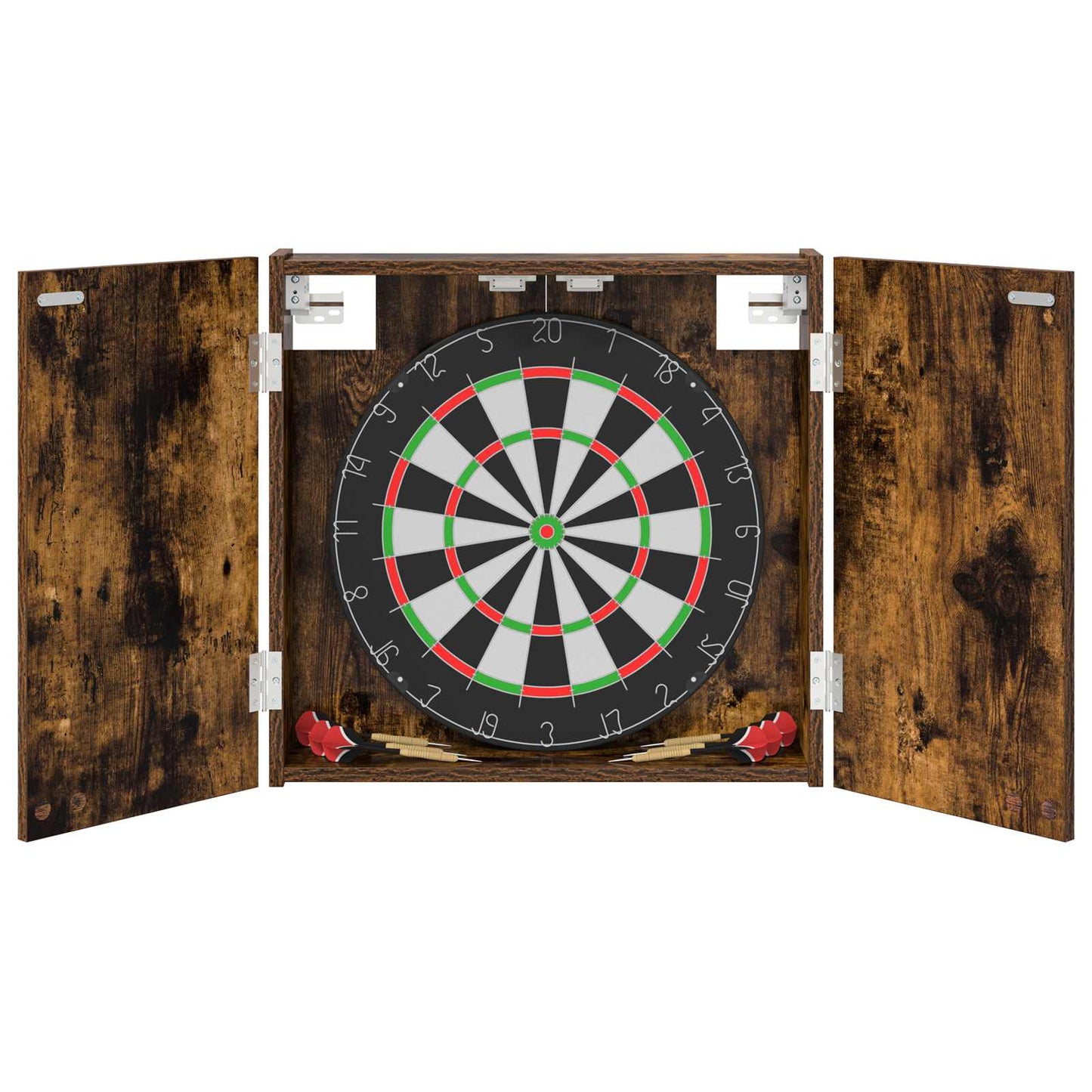 Dartbrettskap Røkt Eik 56 x 12 x 53,5 cm Konstruert tre