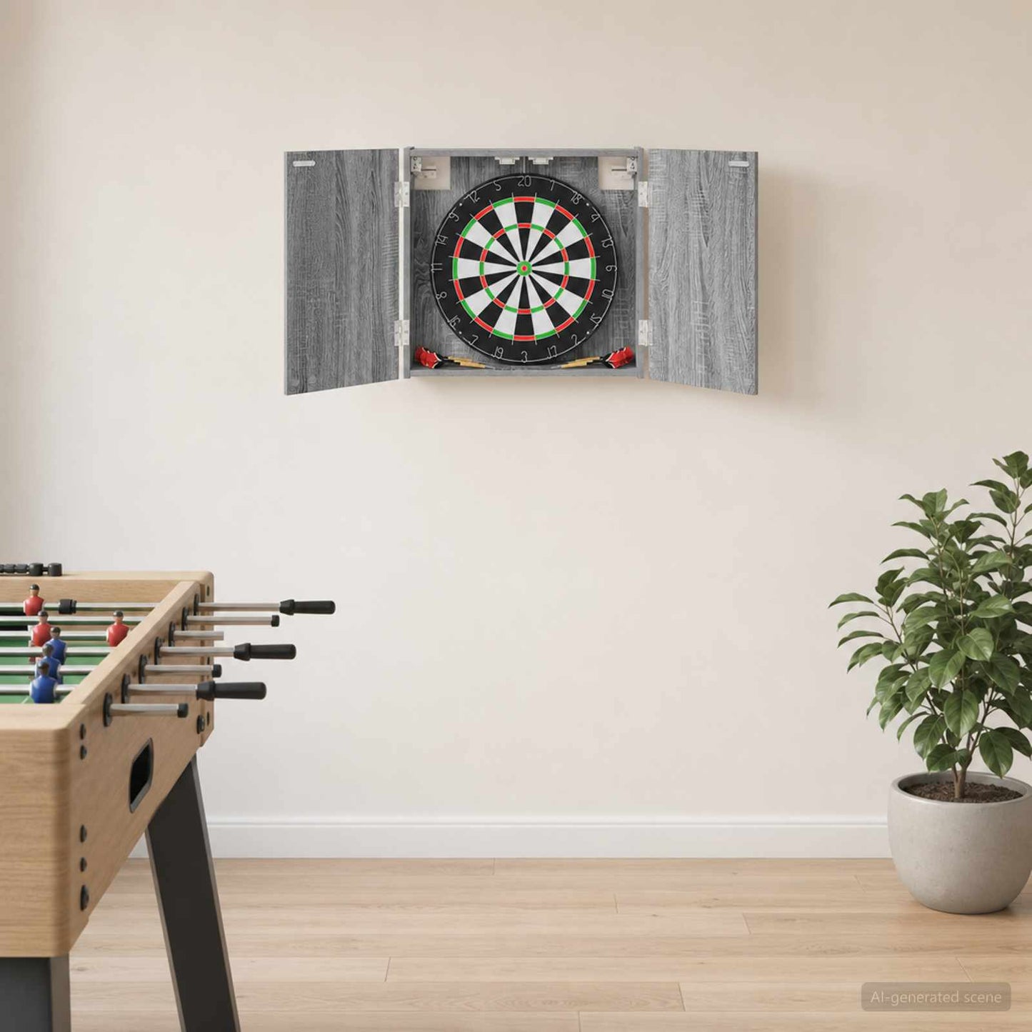 Dartbrettskap Grå Sonoma 56 x 12 x 53,5 cm Konstruert tre