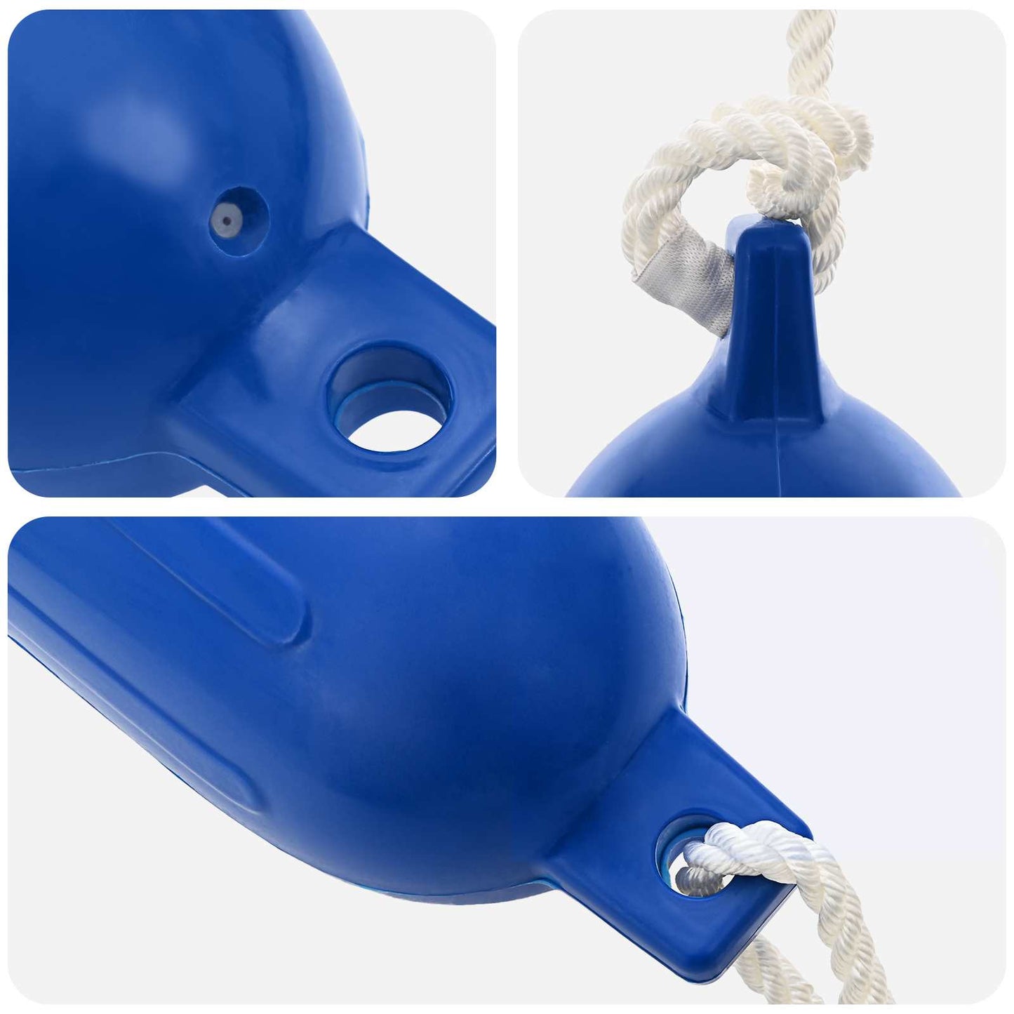 Båtfendere 2 stk. Ø 16 x 58 cm Blå PVC