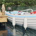 Båtfendere 2 stk. Ø 16 x 58 cm Hvit PVC