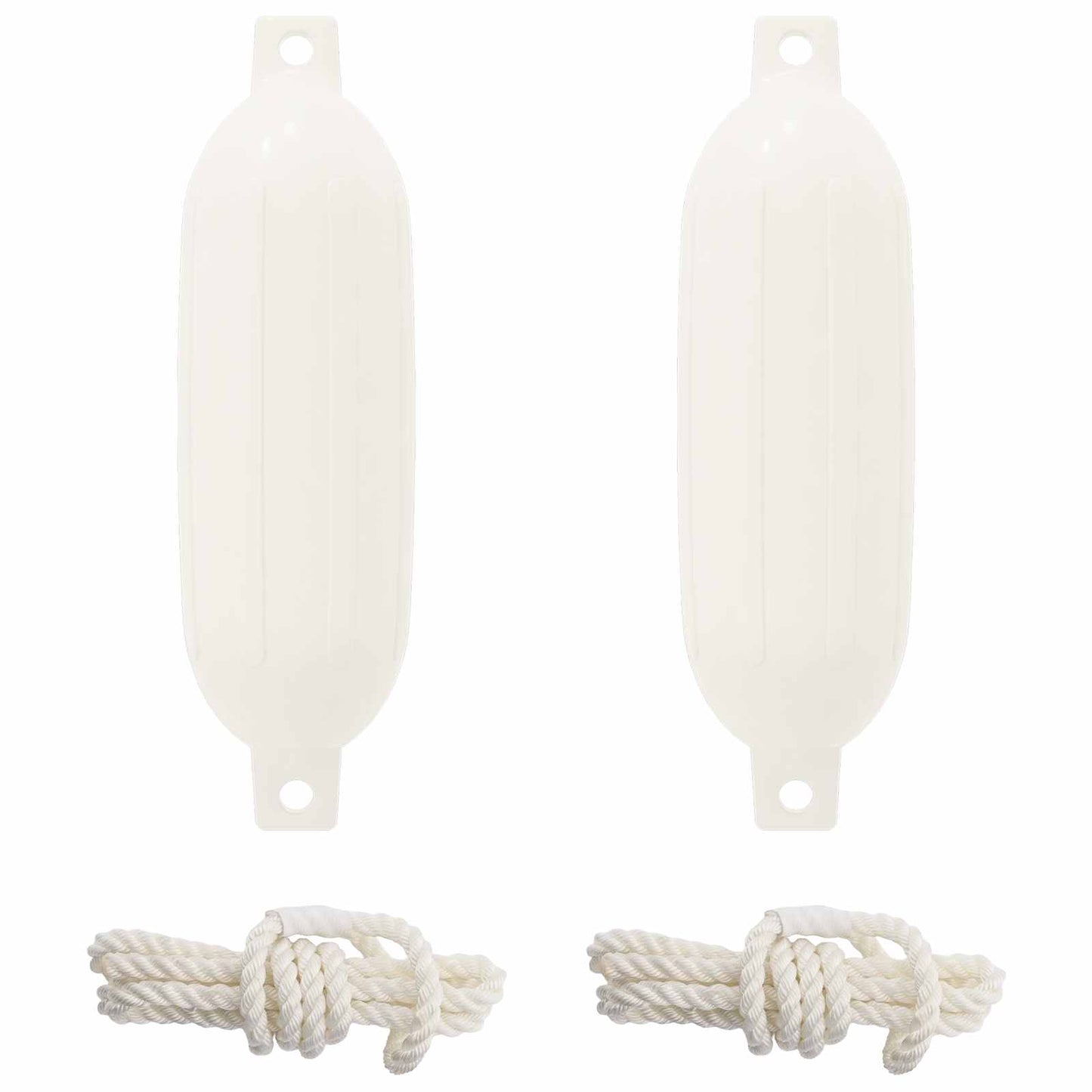 Båtfendere 2 stk. Ø 16 x 58 cm Hvit PVC
