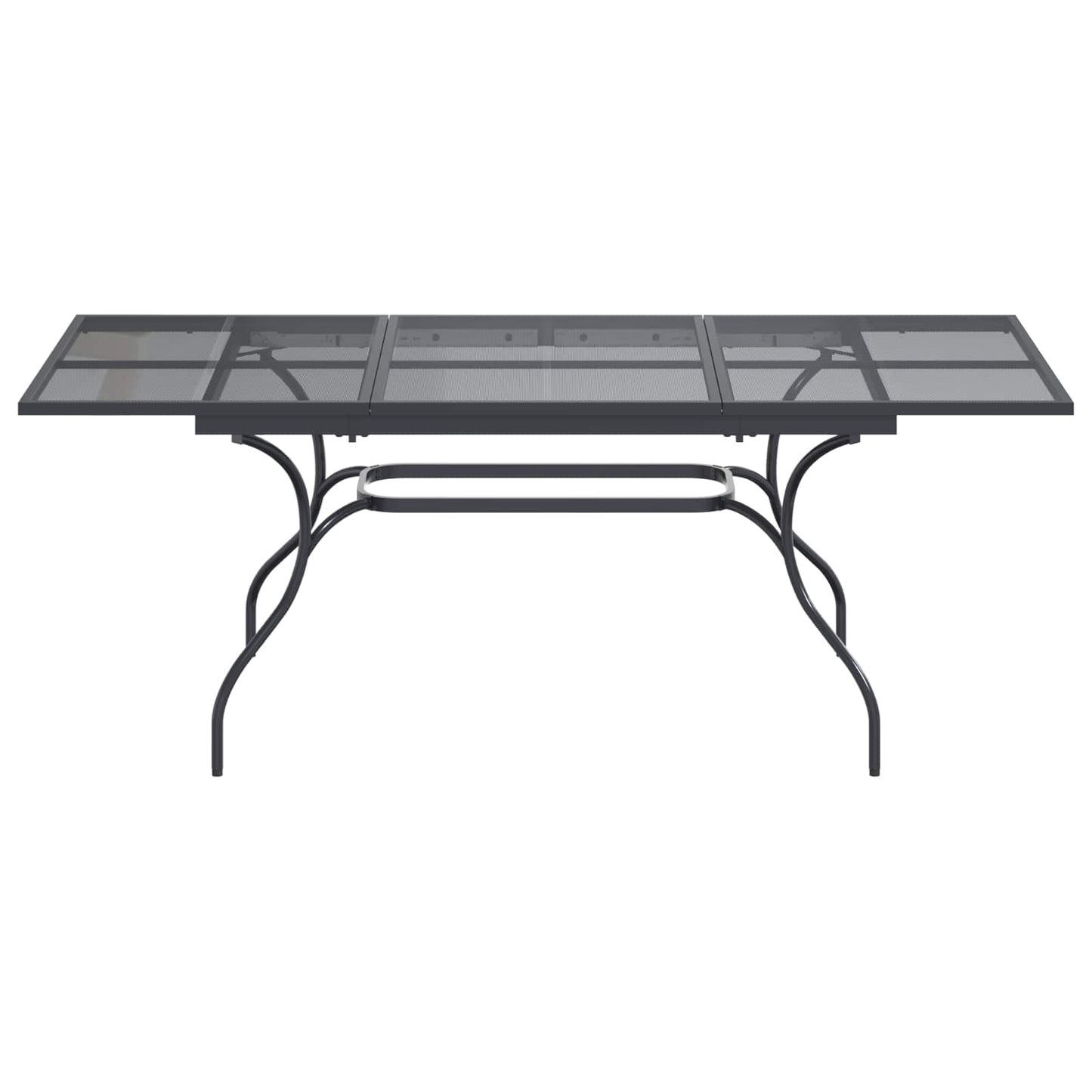 Utvidbart Mesh Spisebord Antrasitt 212 x 90 x 76 cm Stål