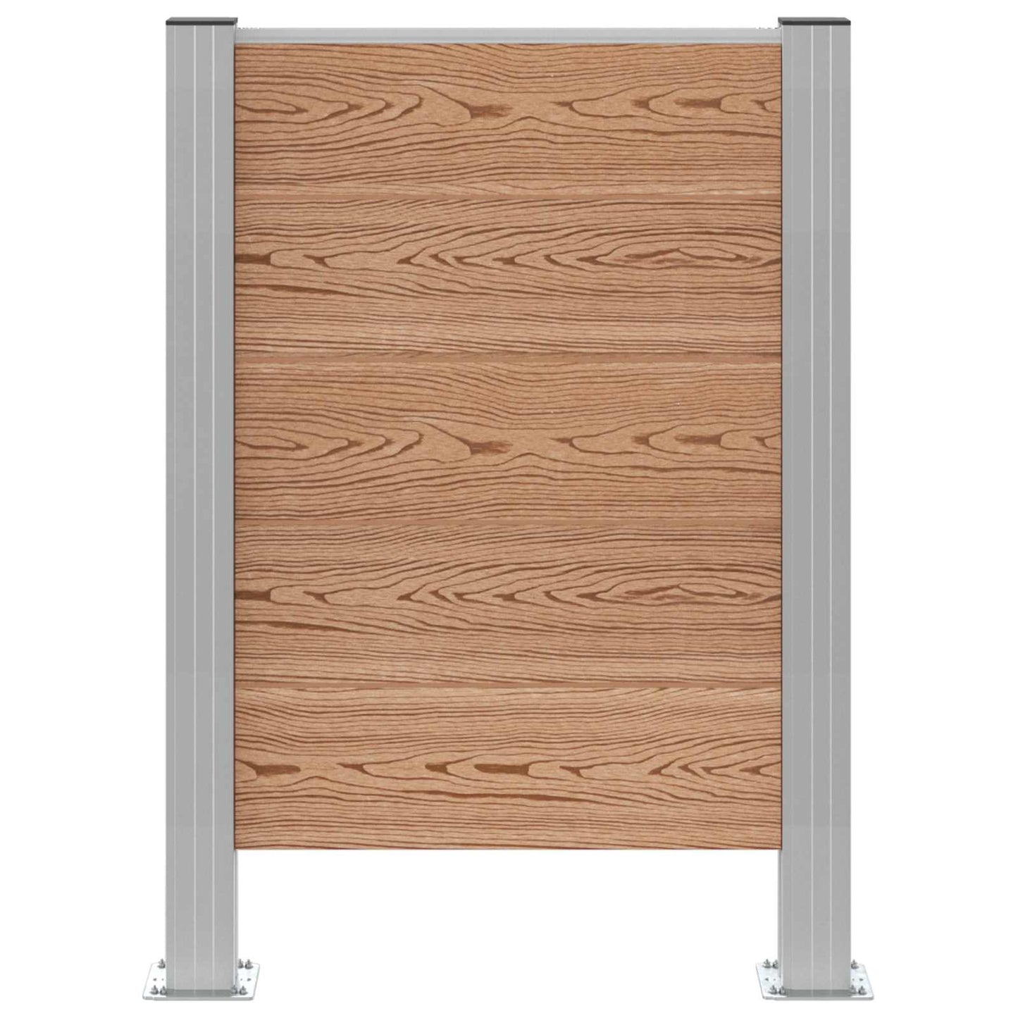 Avfallsbingehekk Brun 85 x 12 x 115 cm Aluminium og WPC