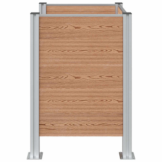 Avfallsbingehekk Brun 85 x 85 x 115 cm Aluminium og WPC