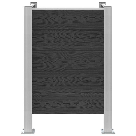 Avfallsbingehekk Grå 85 x 85 x 115 cm Aluminium og WPC