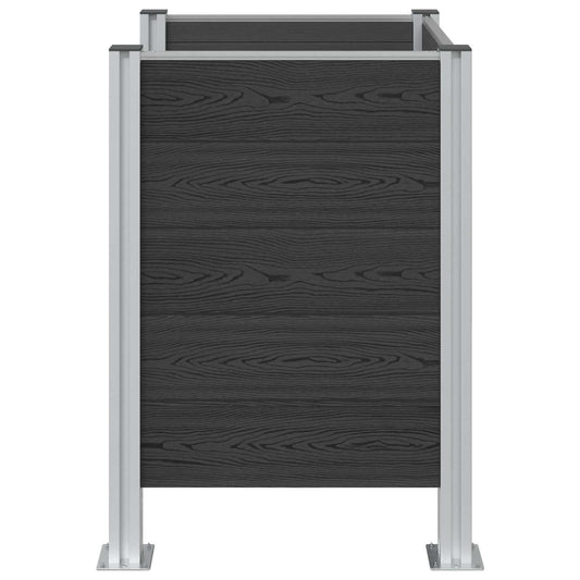 Avfallsbingehekk Grå 85 x 85 x 115 cm Aluminium og WPC