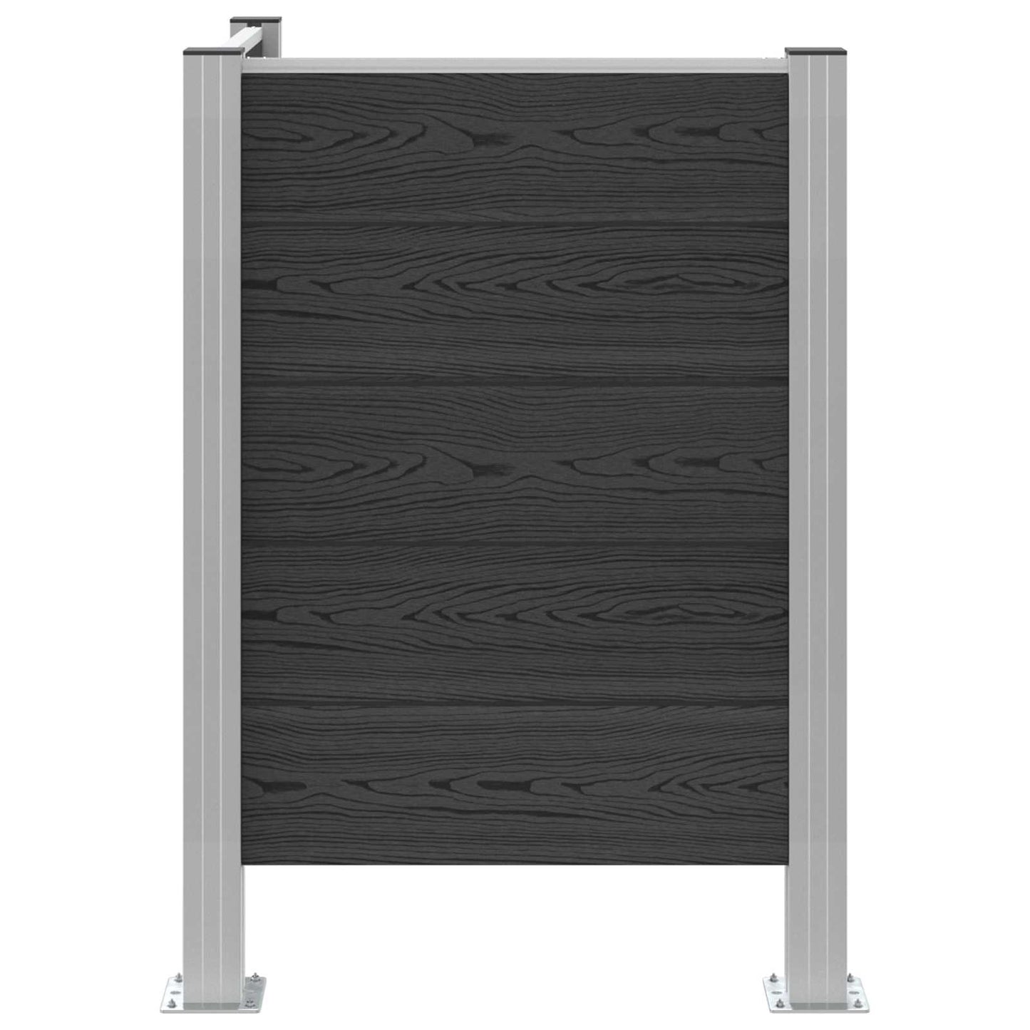Avfallsbingehekk Grå 85 x 85 x 115 cm Aluminium og WPC