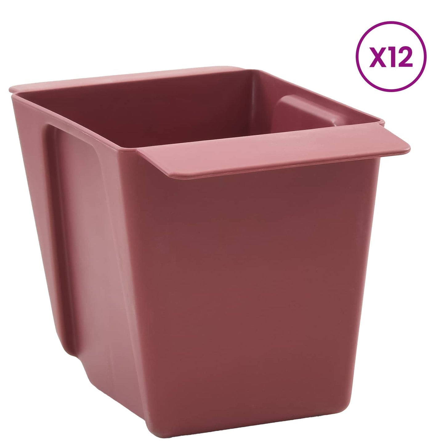 Blomsterkasser for Euro-paller 12 pcs Brun 14 x 9 x 9,5 cm