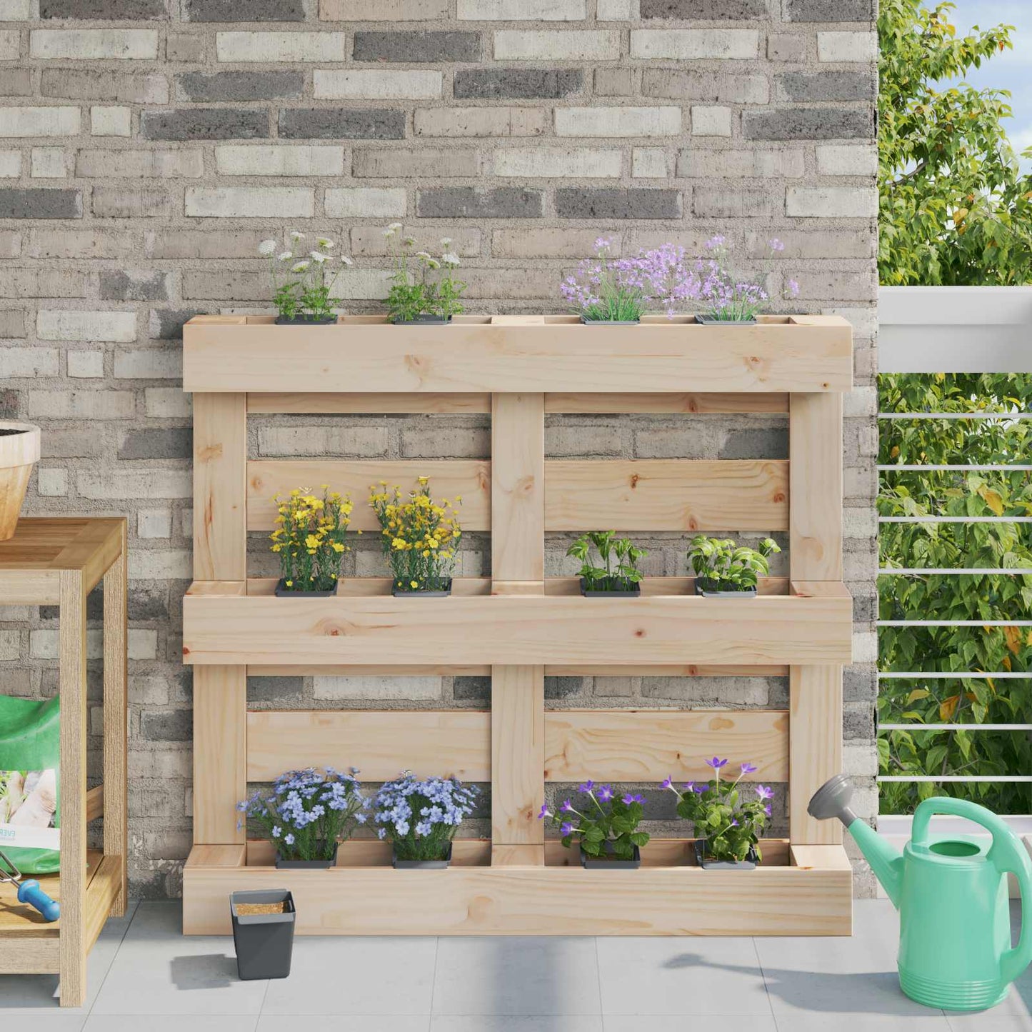 Blomsterkasser for Euro-paller 24 pcs Grå 13,5 x 9 x 9,5 cm