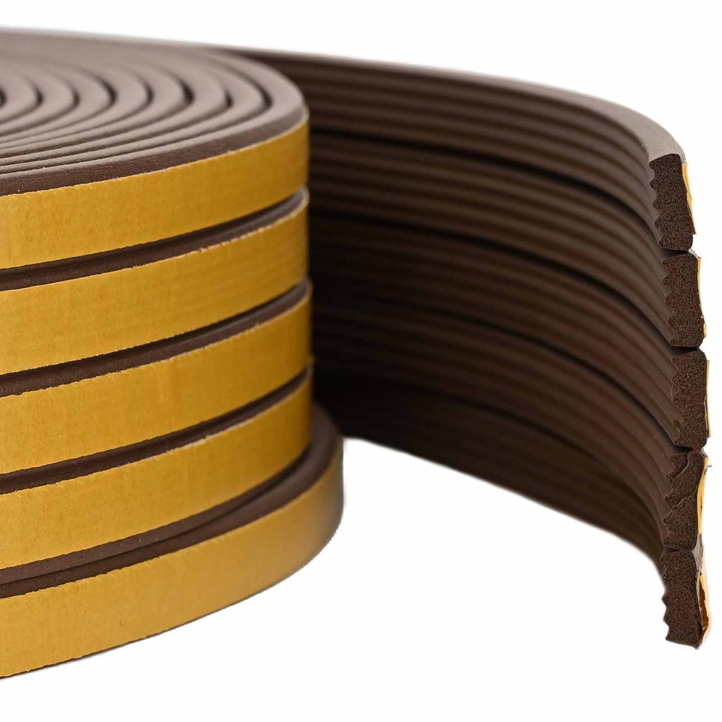 Selvklebende vindusforsegling Brun 8 x 3 mm 12 m EPDM Skum