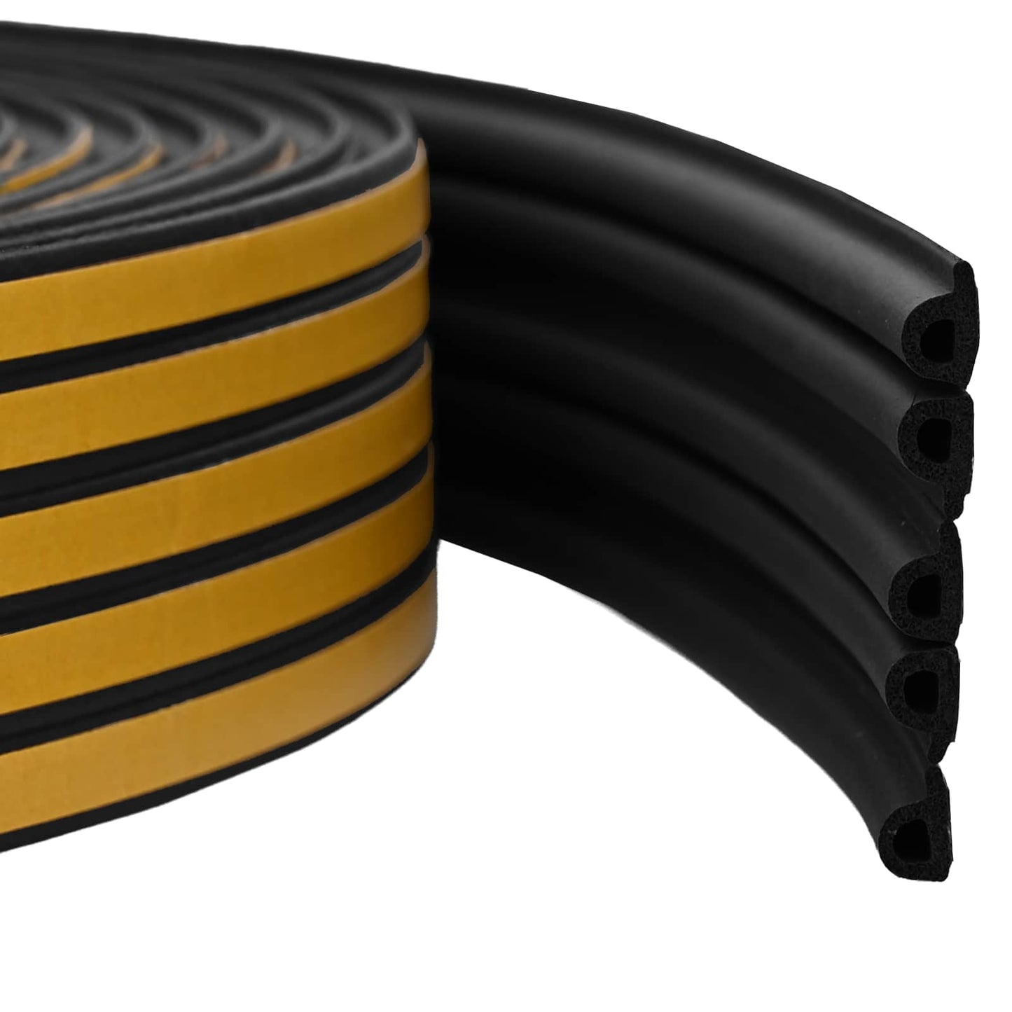 Selvklebende vindusforsegling Svart 9 x 6 mm 25 m EPDM Skum