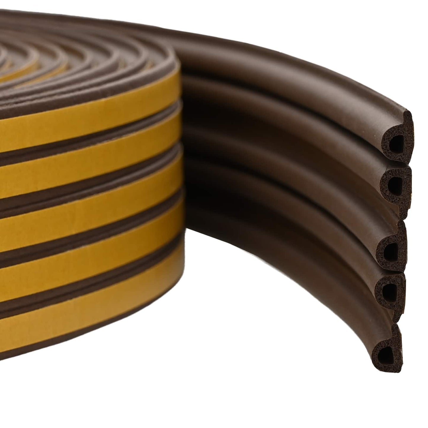 Selvklebende vindusforsegling Brun 9 x 6 mm 12 m EPDM Skum