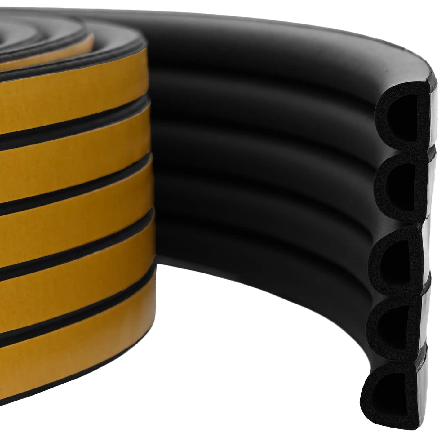 Selvklebende vindusforsegling Svart 9 x 8 mm 100 m EPDM Skum