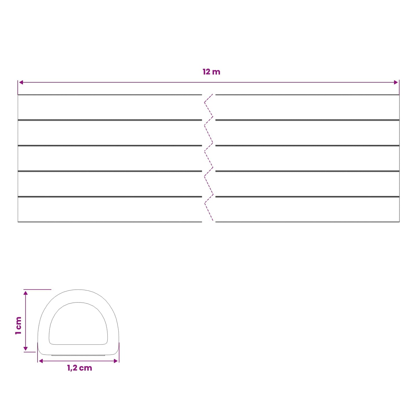 Selvklebende vindusforsegling Brun 12 x 10 mm 12 m EPDM Skum