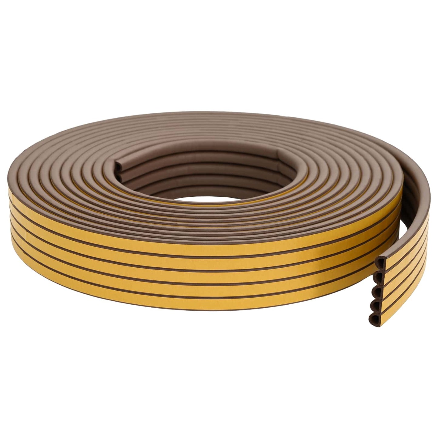 Selvklebende vindusforsegling Brun 14 x 12 mm 25 m EPDM Skum