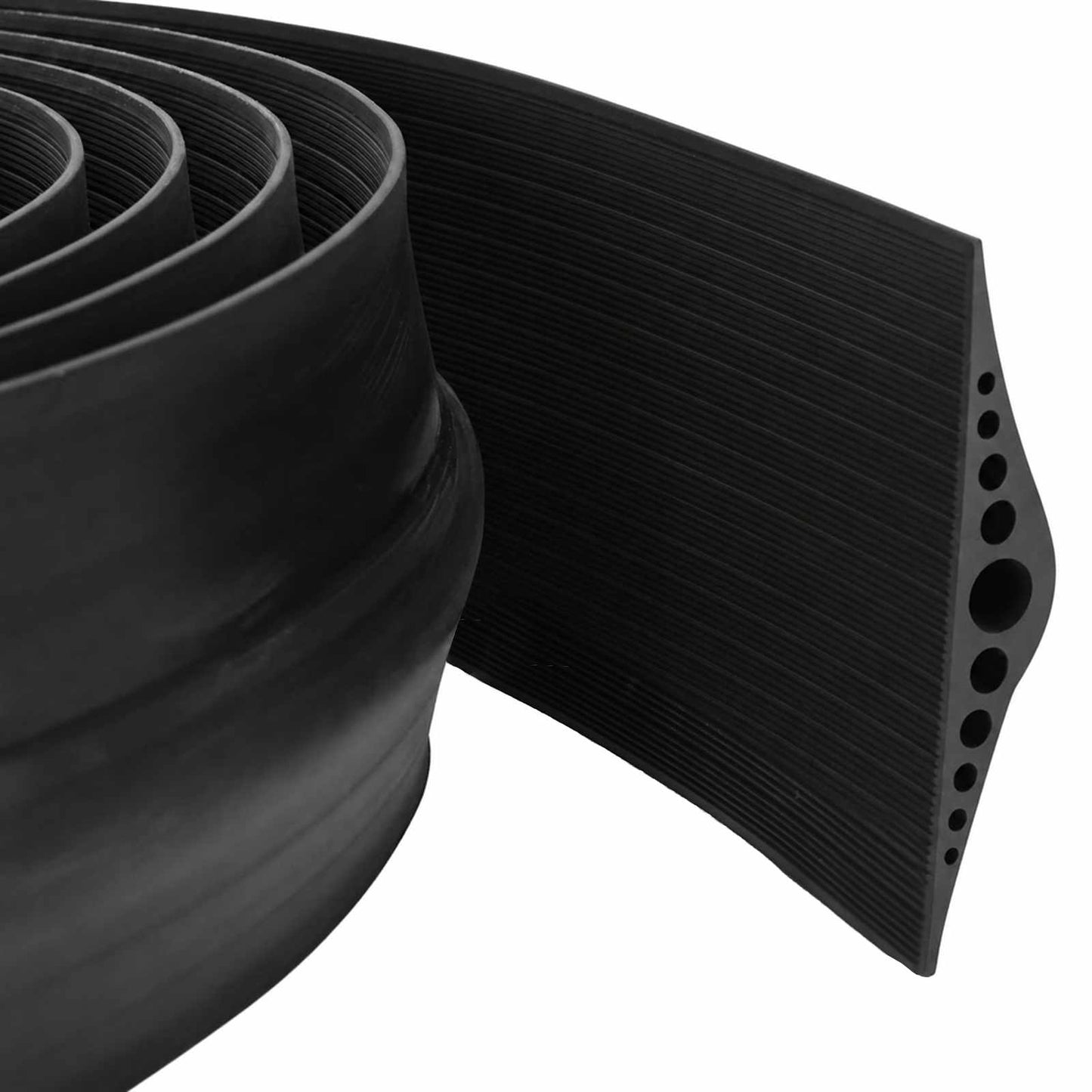 Garasje gulvforsegling Svart 155 x 28 mm 2 m EPDM-gummi