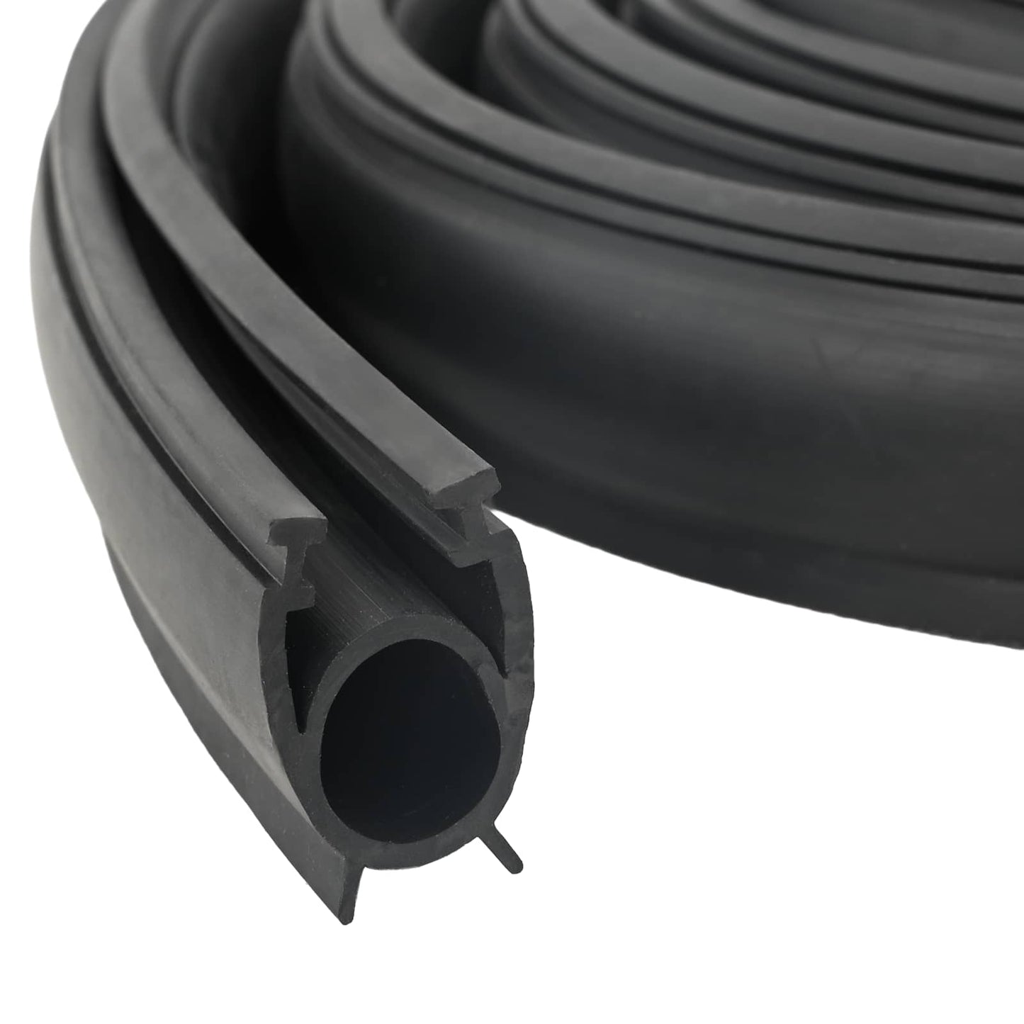 Garasje Dør Tetning Svart 41 x 33 mm 5 m PVC
