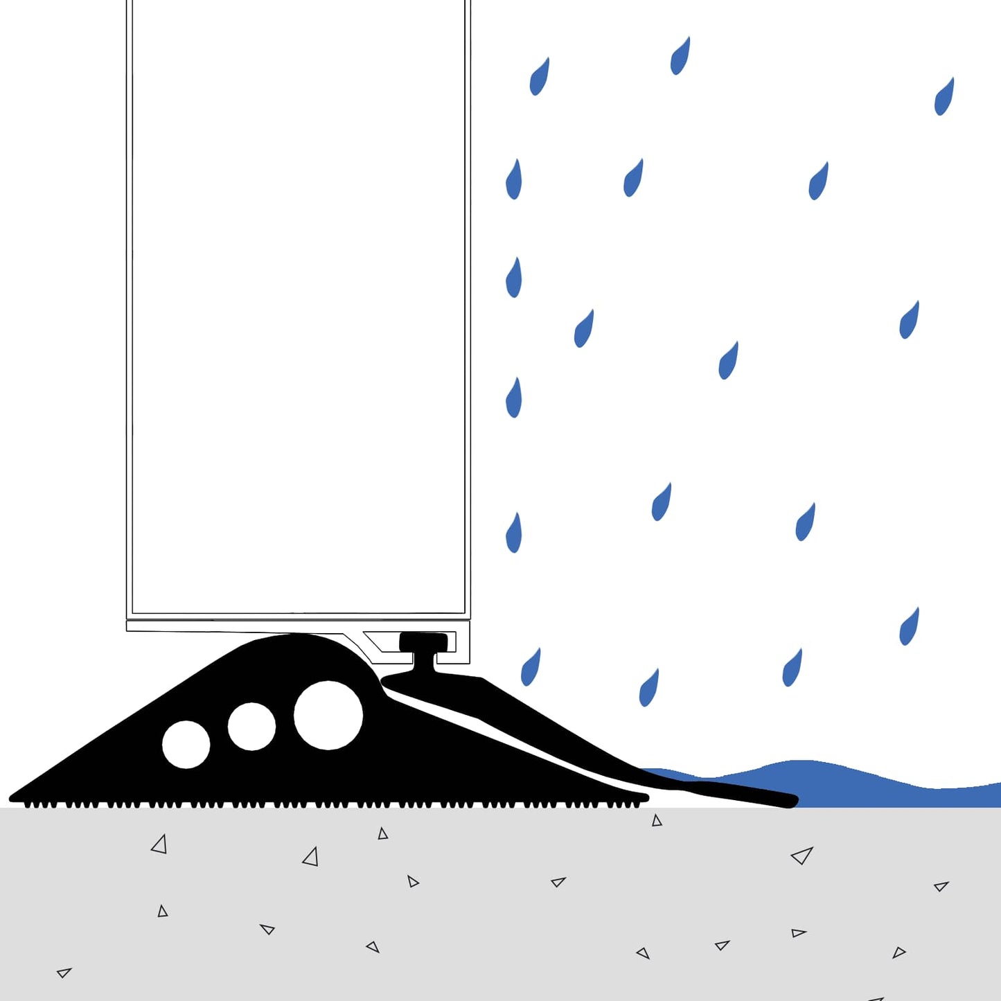 Garasje Dør Tetning Svart 52 x 2 mm 4,5 m PVC
