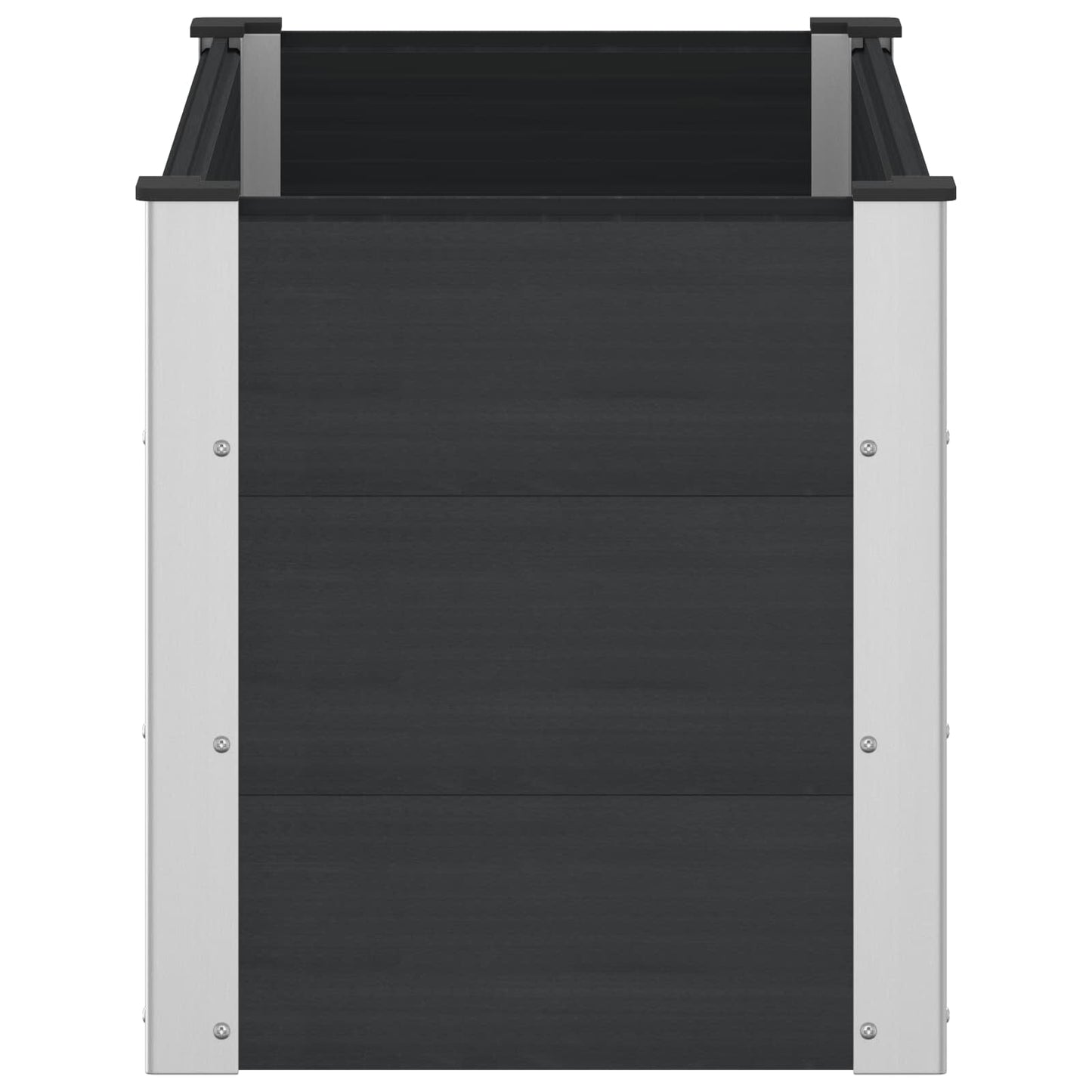 Høybed Svart 100 x 50 x 54 cm WPC og Aluminium